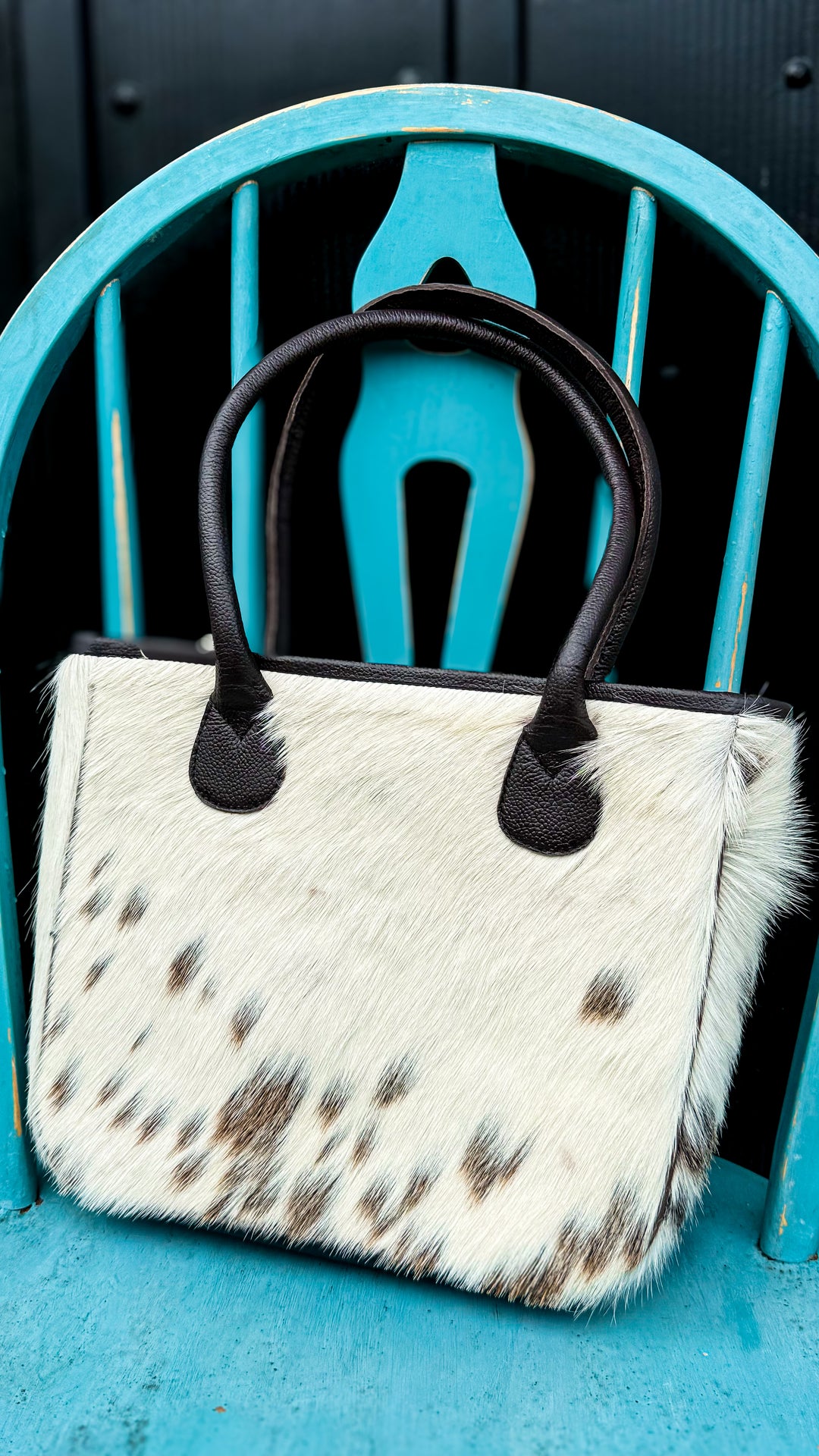 Hair-On Cowhide Mini Tote | Genuine Leather Everyday Purse | Lightweight Western Chic Handbag