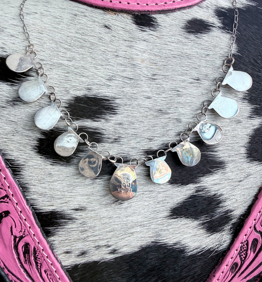 Navajo Black Onyx Bear Paw Necklace & Earrings Set | Sterling Silver
