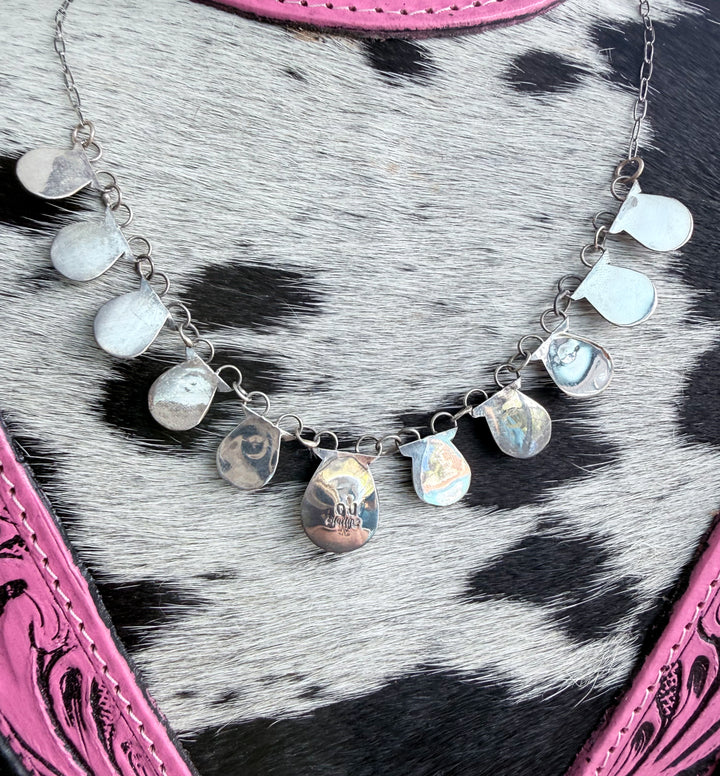 Navajo Black Onyx Bear Paw Necklace & Earrings Set | Sterling Silver