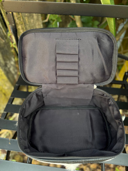 Road Ready Makeup Case : Cowhide and Leather Makeup Storage Case