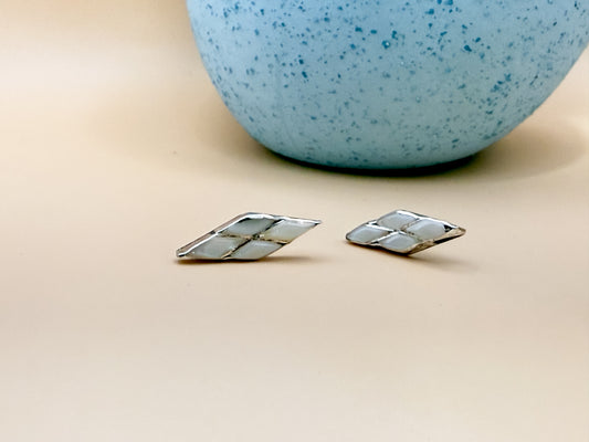 VINTAGE Mother of Pearl 925 SW Earrings