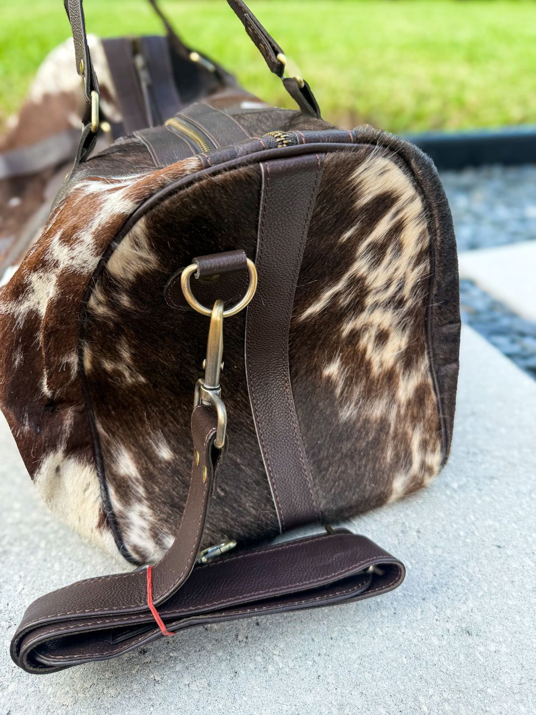 The Quick Stop | Cowhide & Leather Duffle Bag