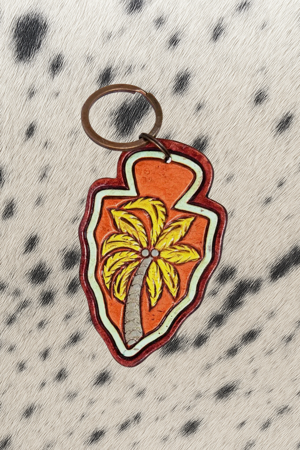 Handmade Western Tooled Leather Keychains | Purse Charm