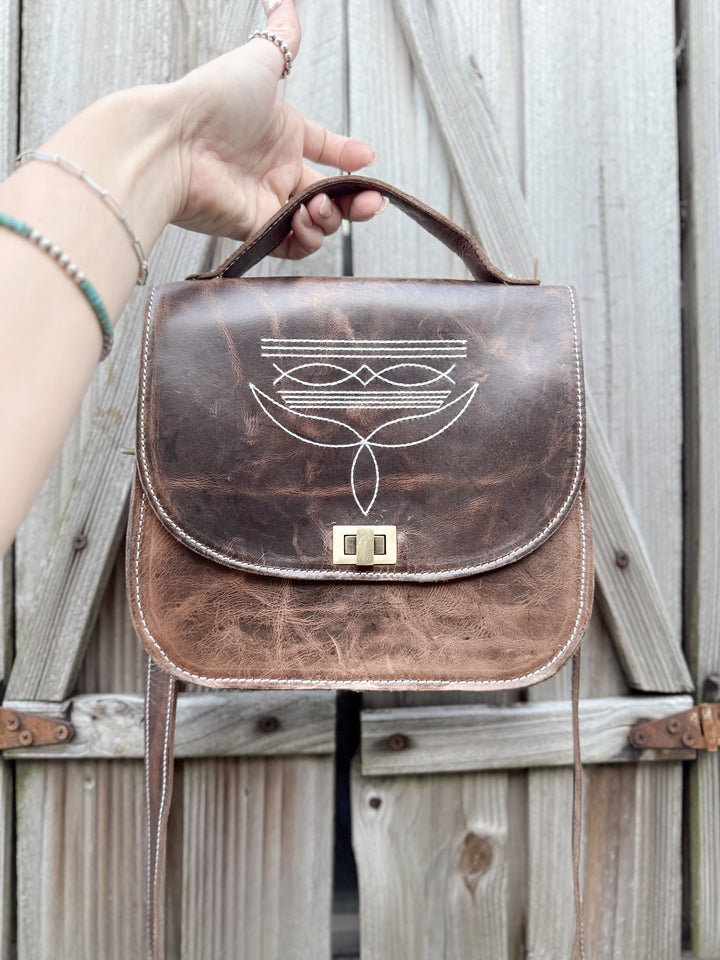 The Westport | Handmade Full Grain Leather Boot-Stitch Purse
