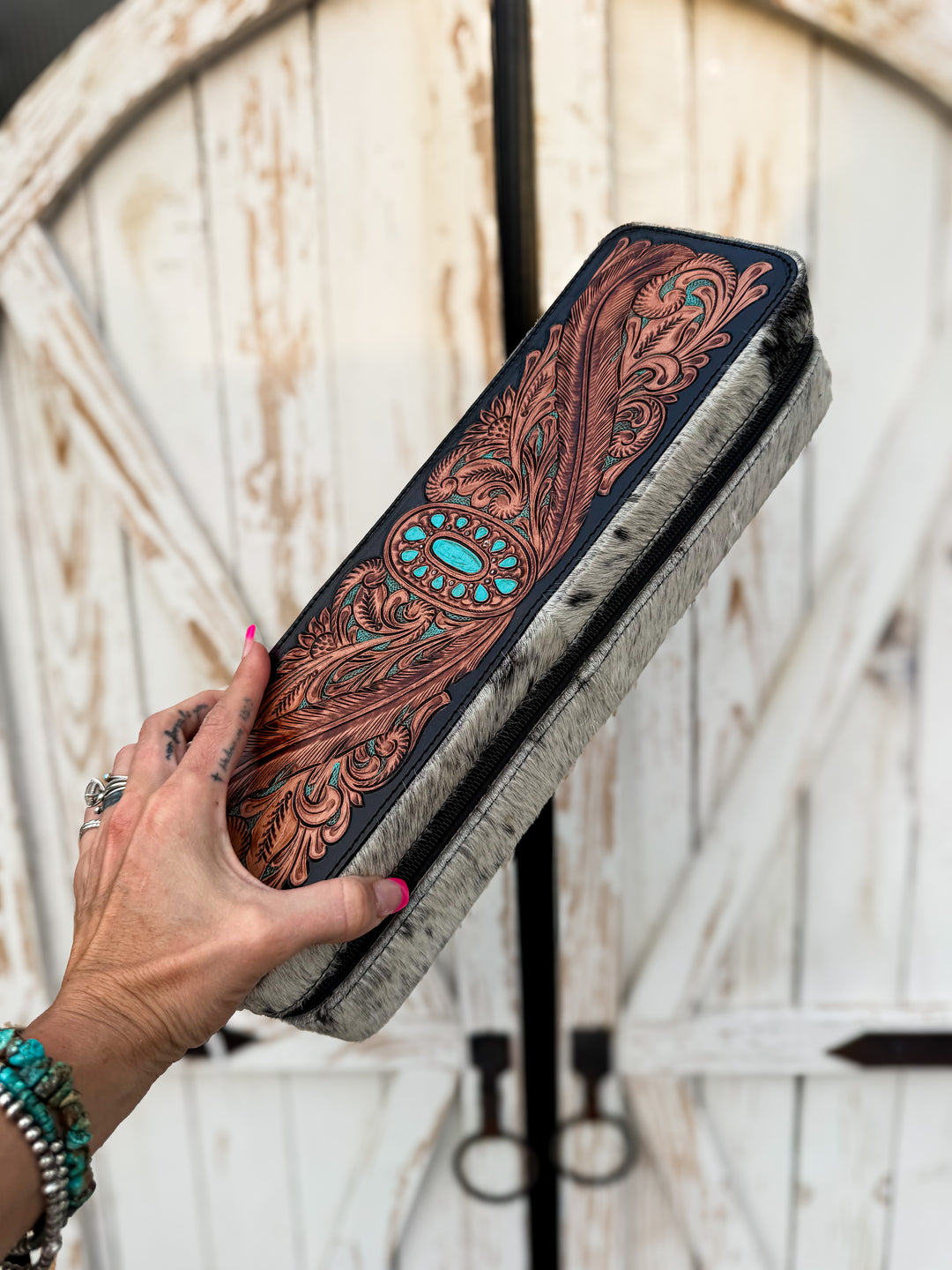 The Wild Hair Tool Box | Western Cowhide Hair Tool Travel Case