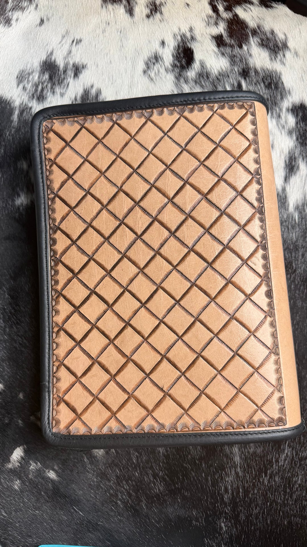 Hand Tooled Leather Bible Cover | Fits Standard, Large Print & Beautiful Word Bibles | Genuine Leather Zip Bible Case