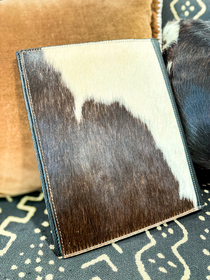 “Bet On Yourself” Tooled Leather Cowhide Padfolio | Western Business Folio