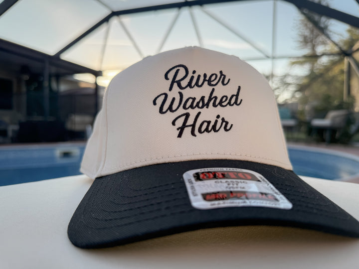 River Washed Hair 5 panel cap
