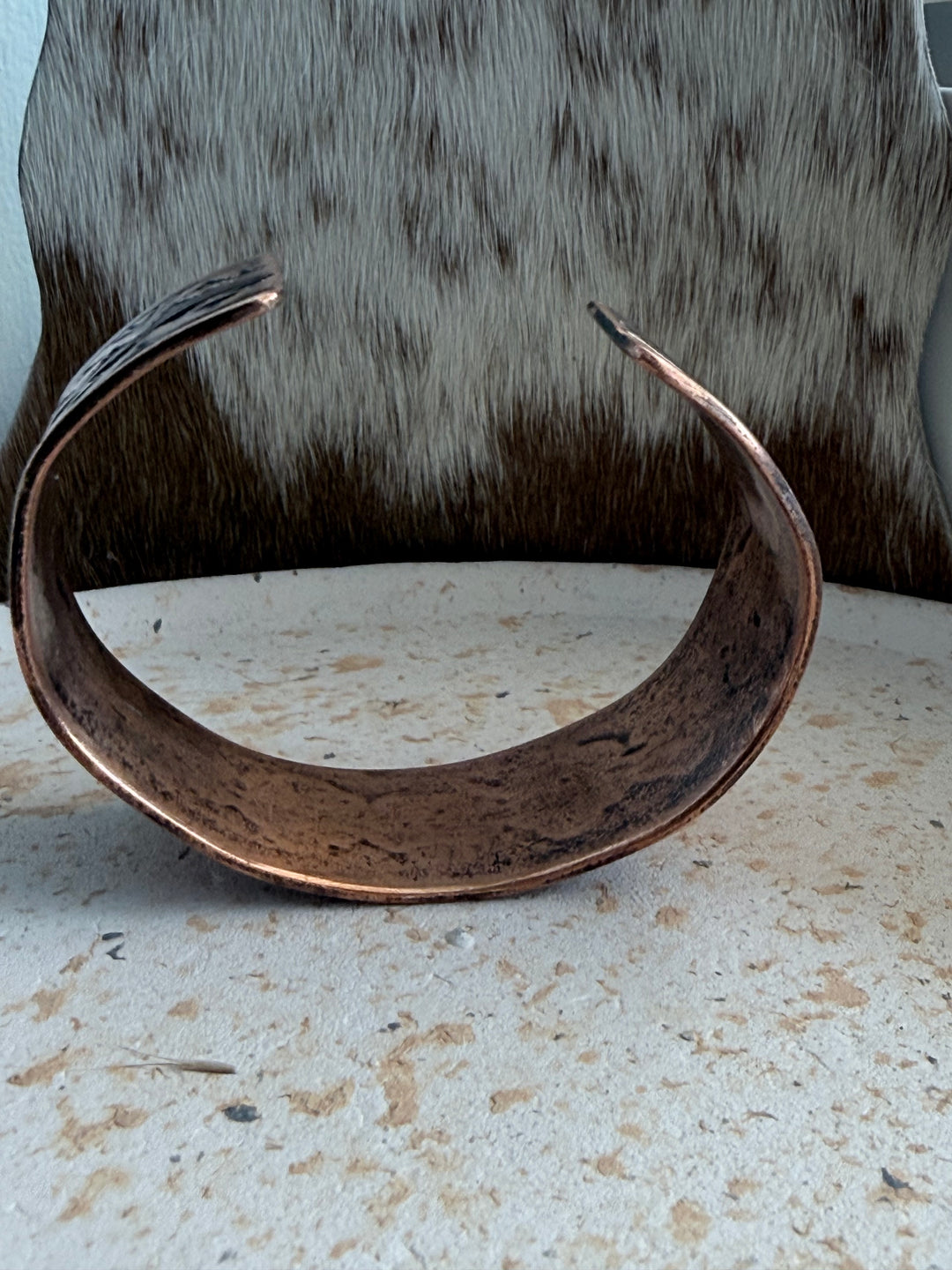Tristan James Navajo Handmade Pure Copper Stamped Cuffs