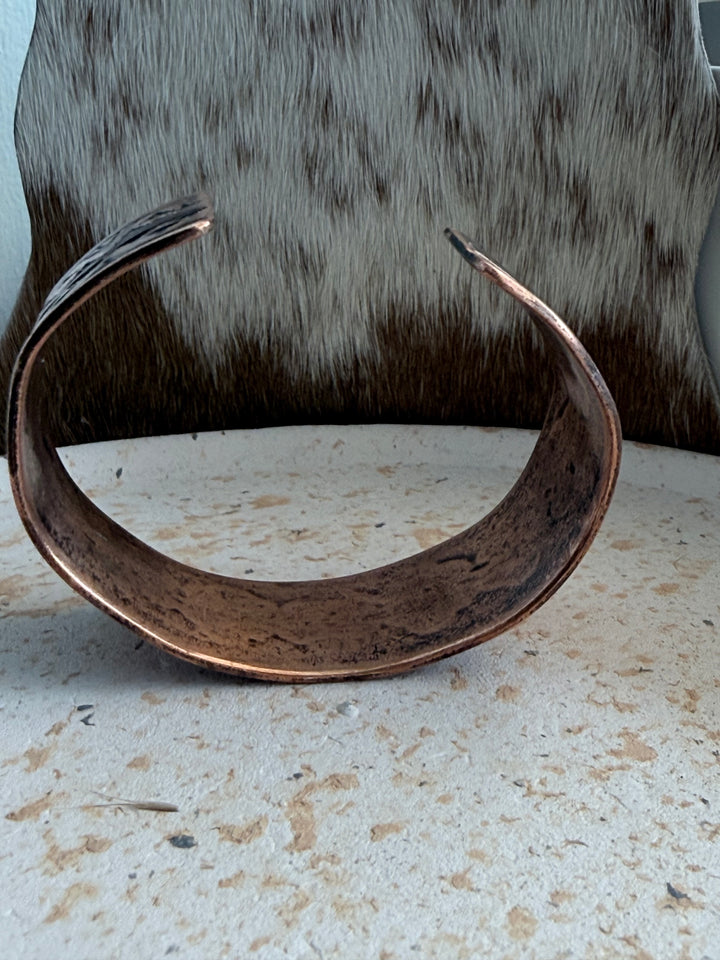 Tristan James Navajo Handmade Pure Copper Stamped Cuffs