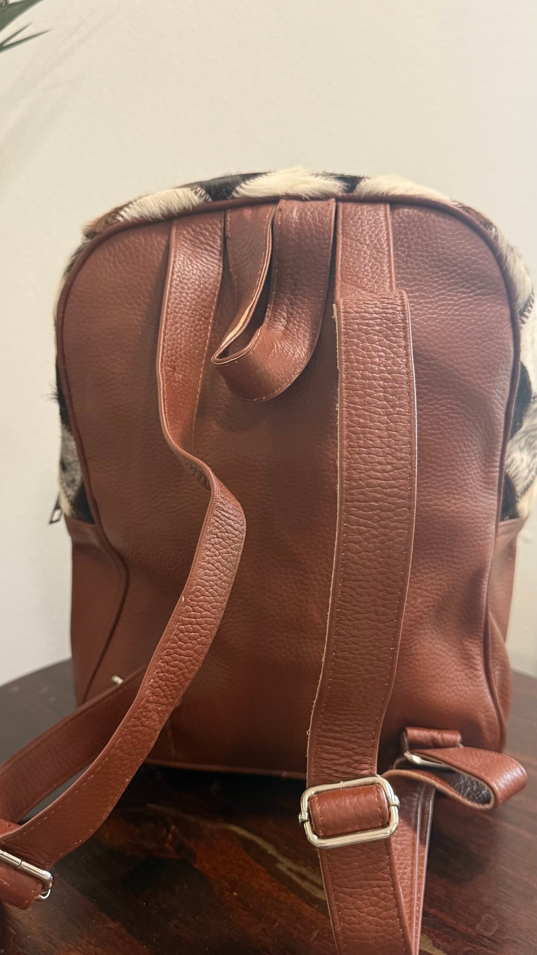 The Check Her Out Mini Backpack | Hair-on-Hide Patchwork Leather Mini Backpack