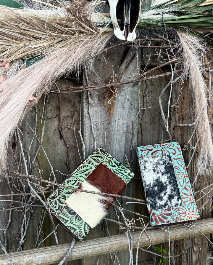 Cowhide Zip Wallet | Willow Lane Western Leather Wallet for Women
