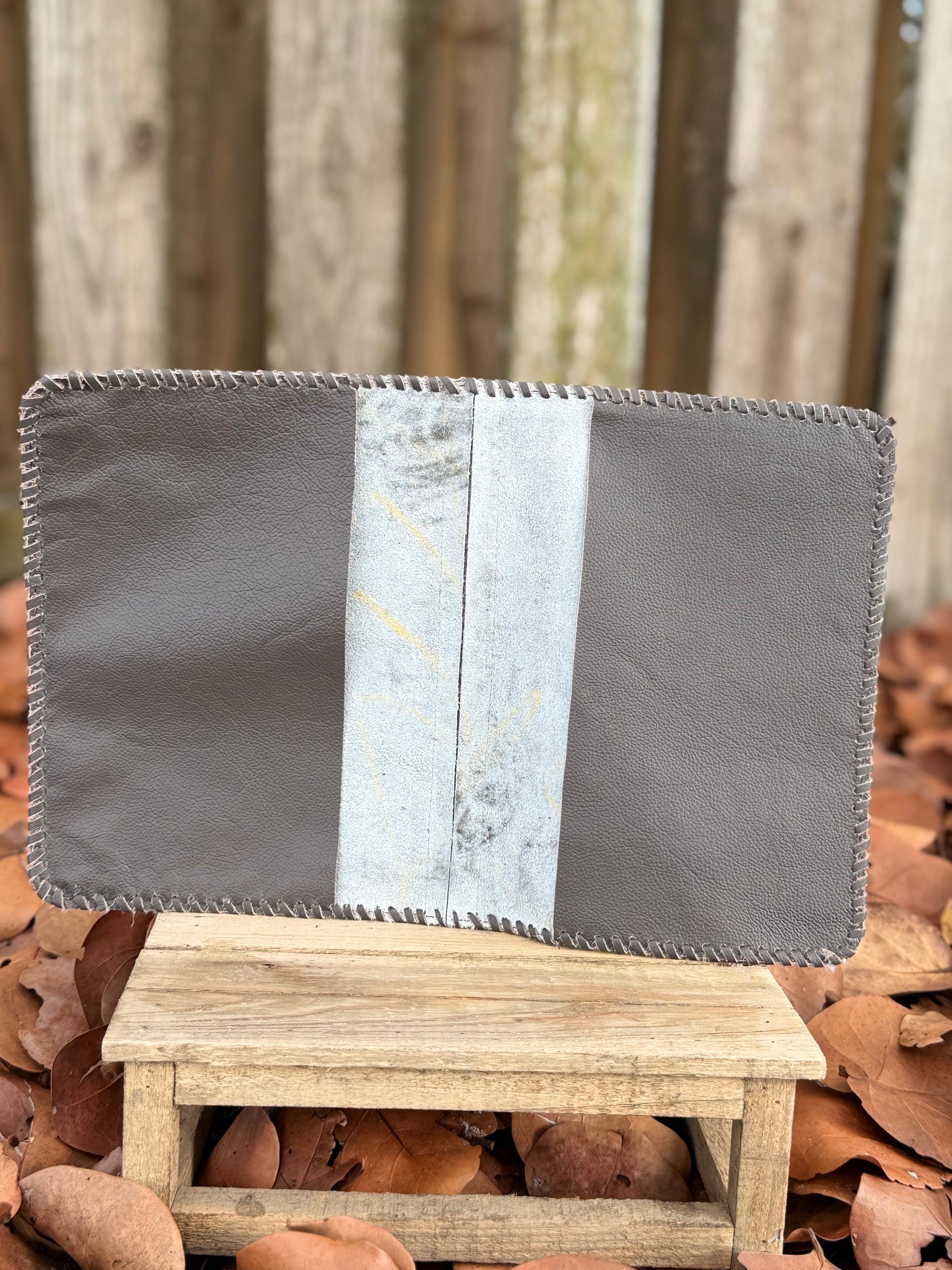 Handmade Cowhide & Chocolate Leather Bible Cover – Large Print Bible or Composition Notebook Sleeve