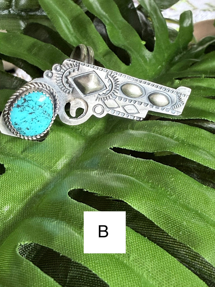 Finger Gunzz | Tim Yazzie Navajo Turquoise Sterling Silver Rings