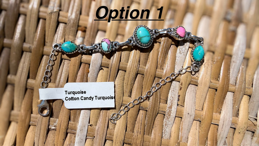 Cotton Candy Collection | Sterling Silver & Turquoise Bracelets