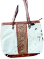The Trailmate: Cowhide & Tooled Leather Travel Tote