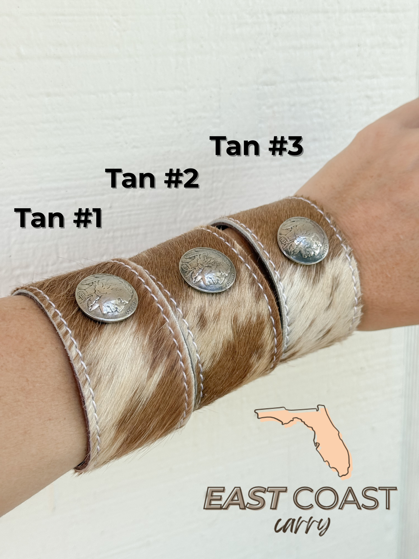 Handmade Cowhide Cuff with Vintage 1934–1937 Buffalo Nickel Concho – Adjustable