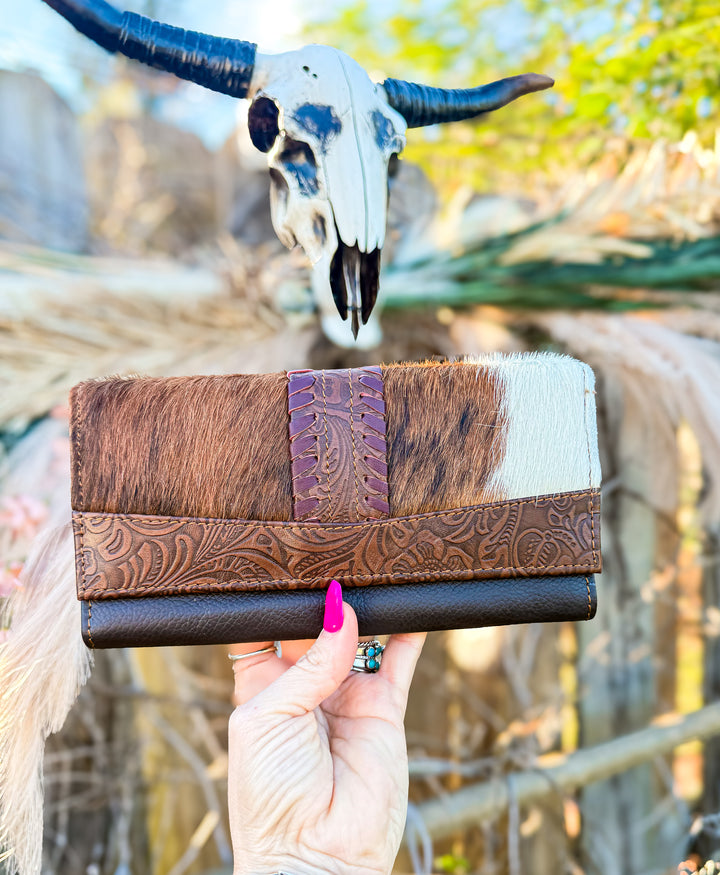 Willow Grace Cowhide Phone Wallet Clutch | Spring Collection Western Leather Wallets 3 Options