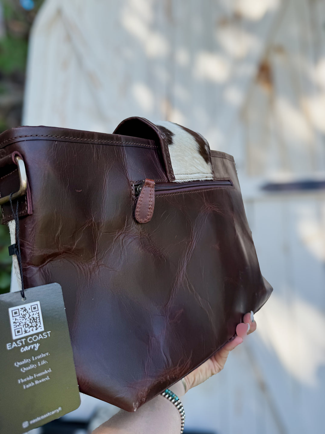 The Outlaw Parent™ Cowhide Stroller Bag