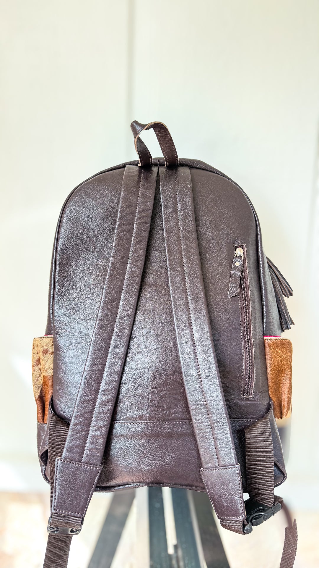 The Backroad Rambler | Cowhide & Tooled Leather Concealed Carry Backpack
