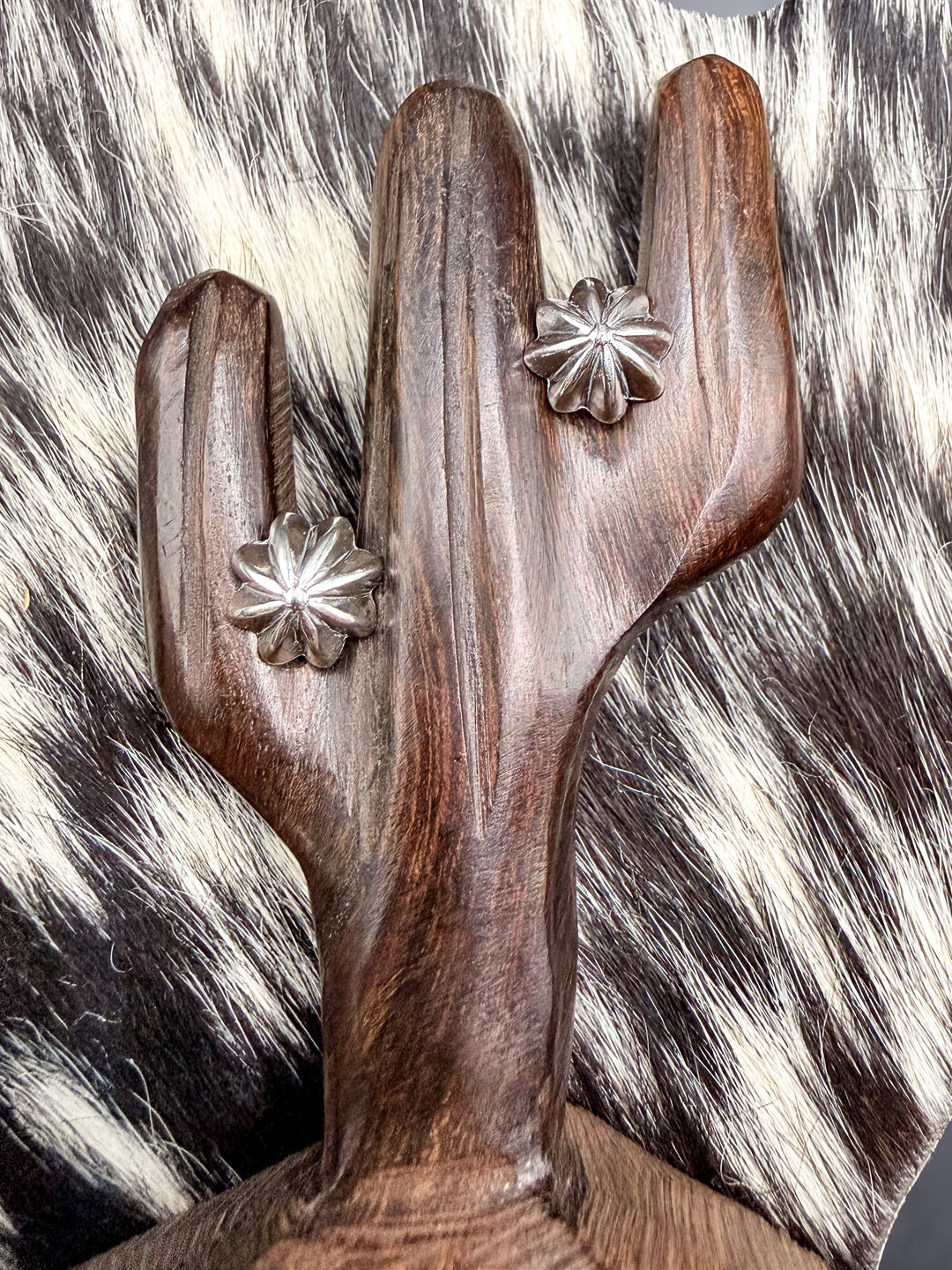 Sterling Silver Southwestern Sunburst Stud Earrings | 3/8” Silver Studs