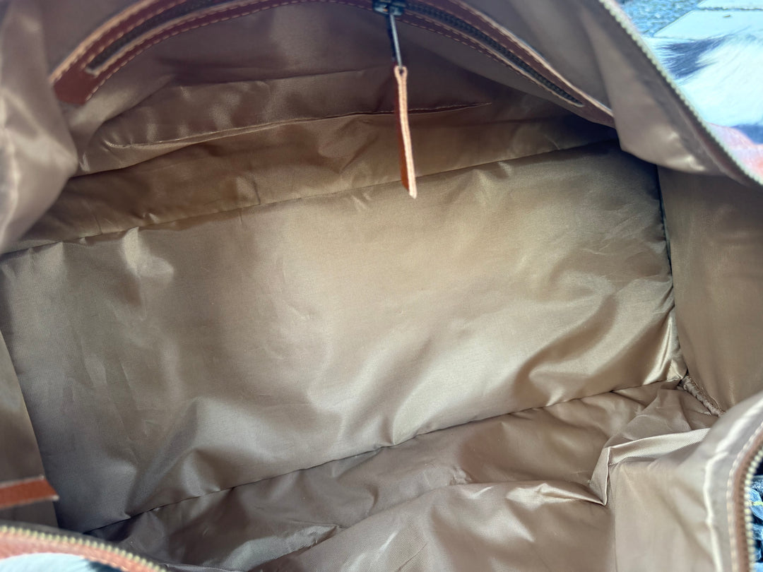 The Quick Stop | Cowhide & Leather Duffle Bag