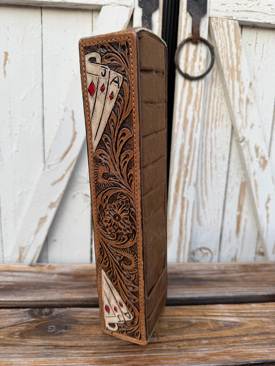 Genuine Cowhide and Leather Ring Holder Display | 4 Options