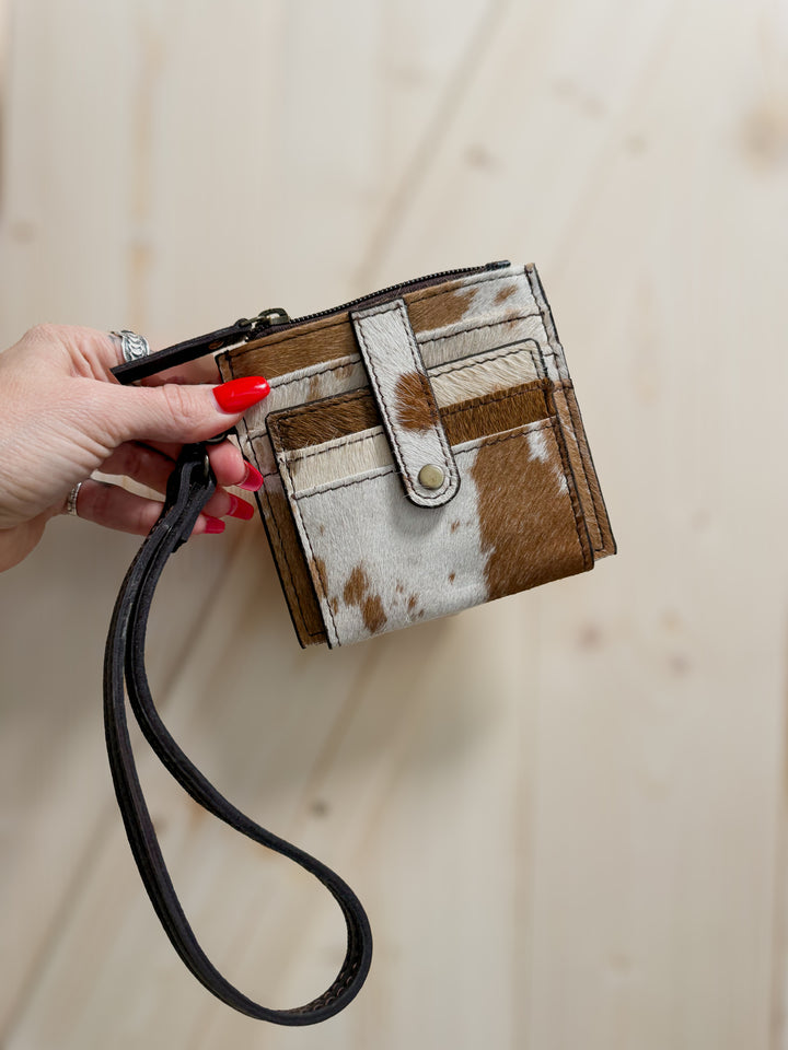 Cowhide Card Holder Wristlet