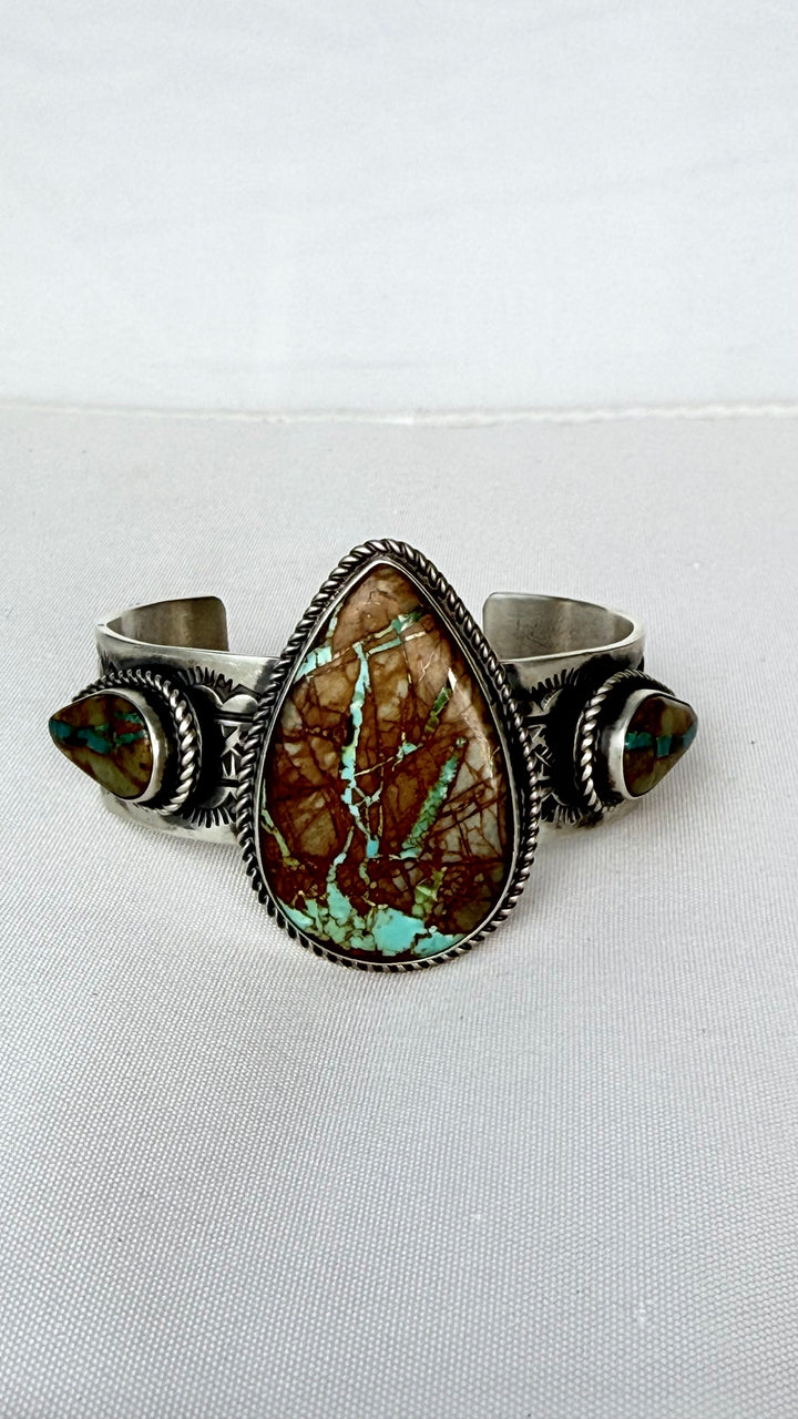 Rick Enriquez #7 of 7 | Royston Ribbon Turquoise Sterling Silver Cuff | 7” Fit
