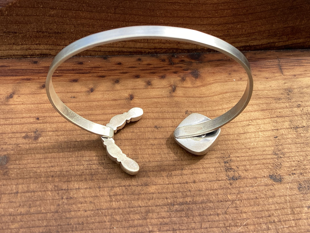 Royston & Kingman Composite Turquoise Sterling Silver Adjustable Cuff Bracelet | Western Statement Cuff