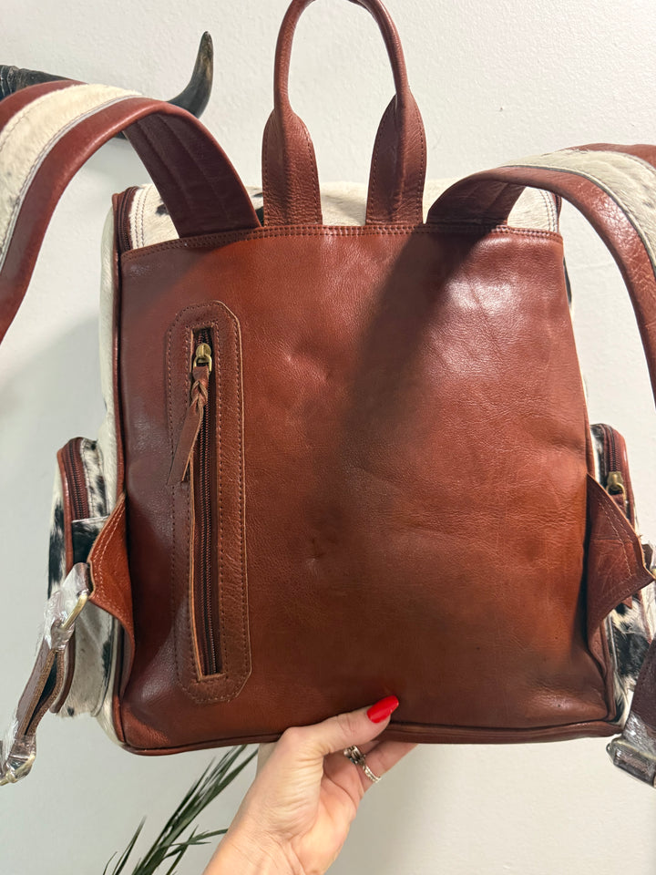 The Bubba Bag™ | Hair-On Cowhide & Genuine Leather Backpack
