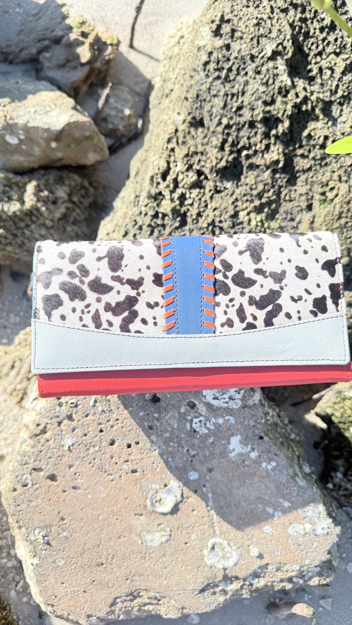 Palm Beach Rodeo | Hair on Hide with Animal Design and Colorful Recycled Leather Wallets