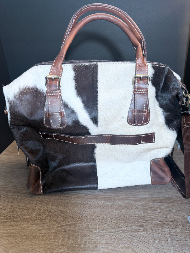 The Day Tripper | Full-Grain Leather & Cowhide Carryall