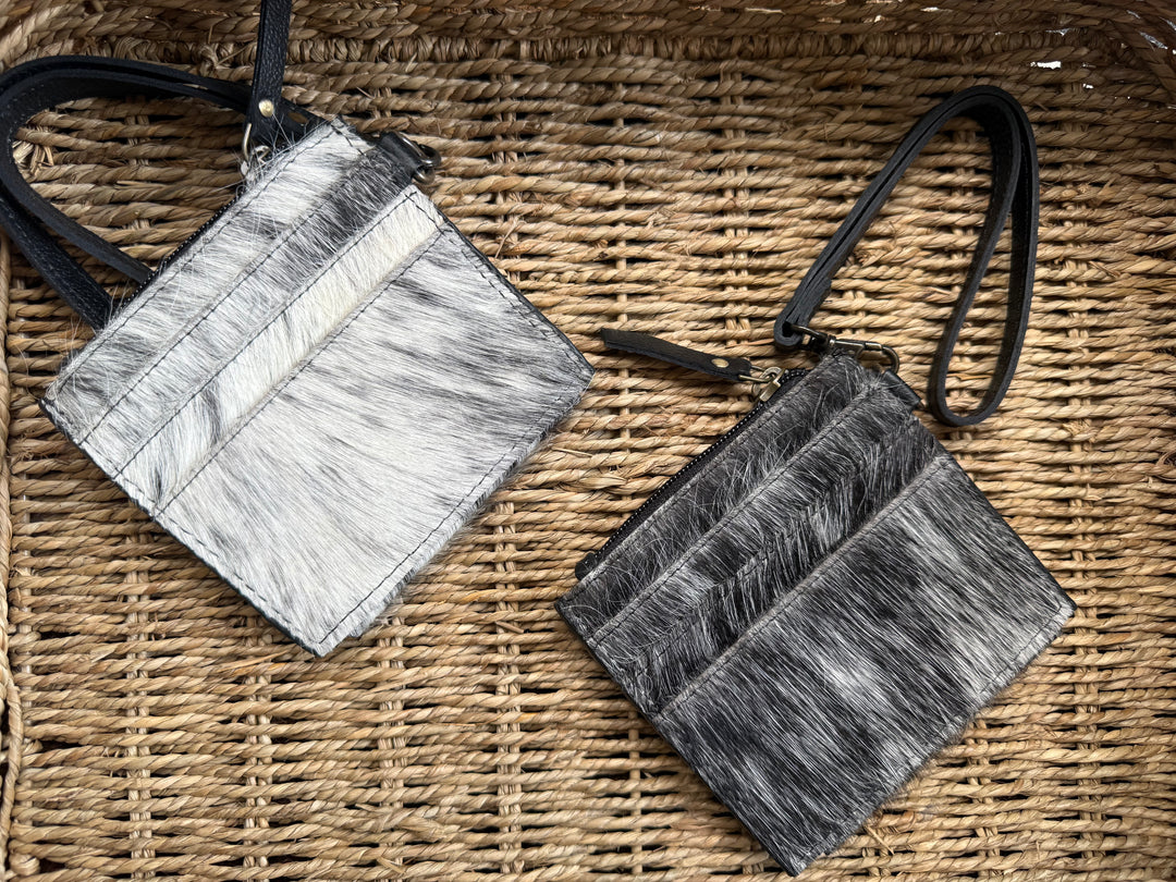 Cowhide Card Holder Wristlet