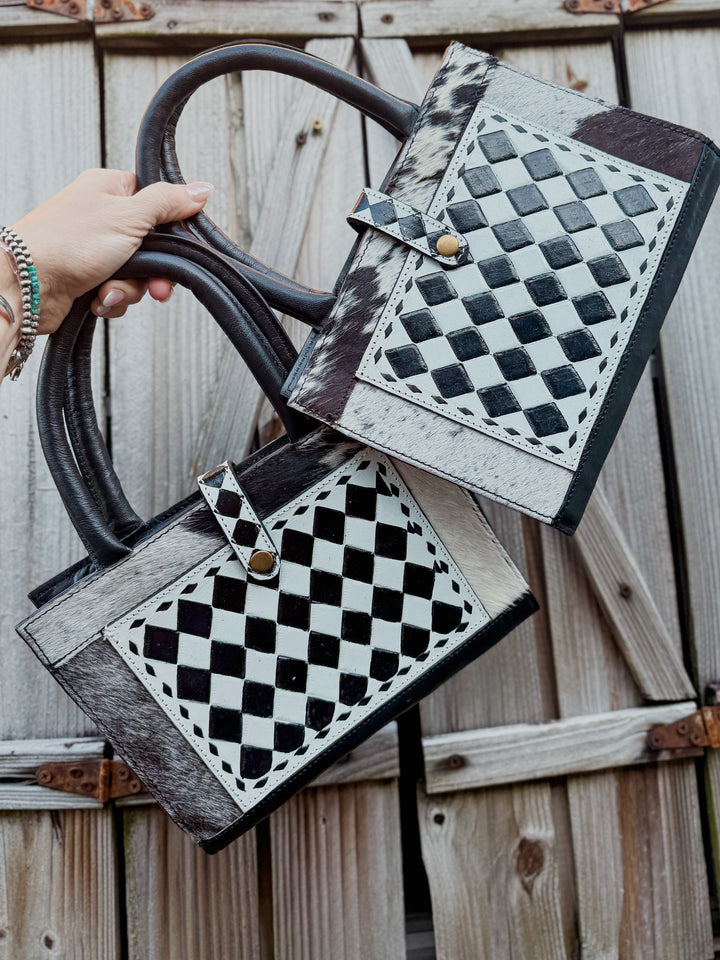 Two western style Bible notebook handled covers with checkered pattern from East Coast Carry Speed Check Collection