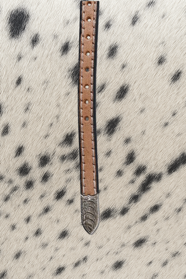 Tooled Leather Cowboy Hat Band with Turquoise Whipstitch | Adjustable Western Hat Band