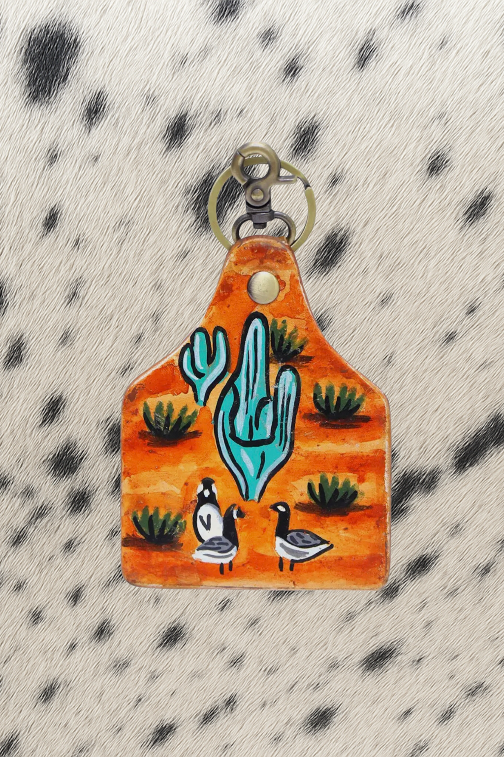 Handmade Western Tooled Leather Keychains | Purse Charm