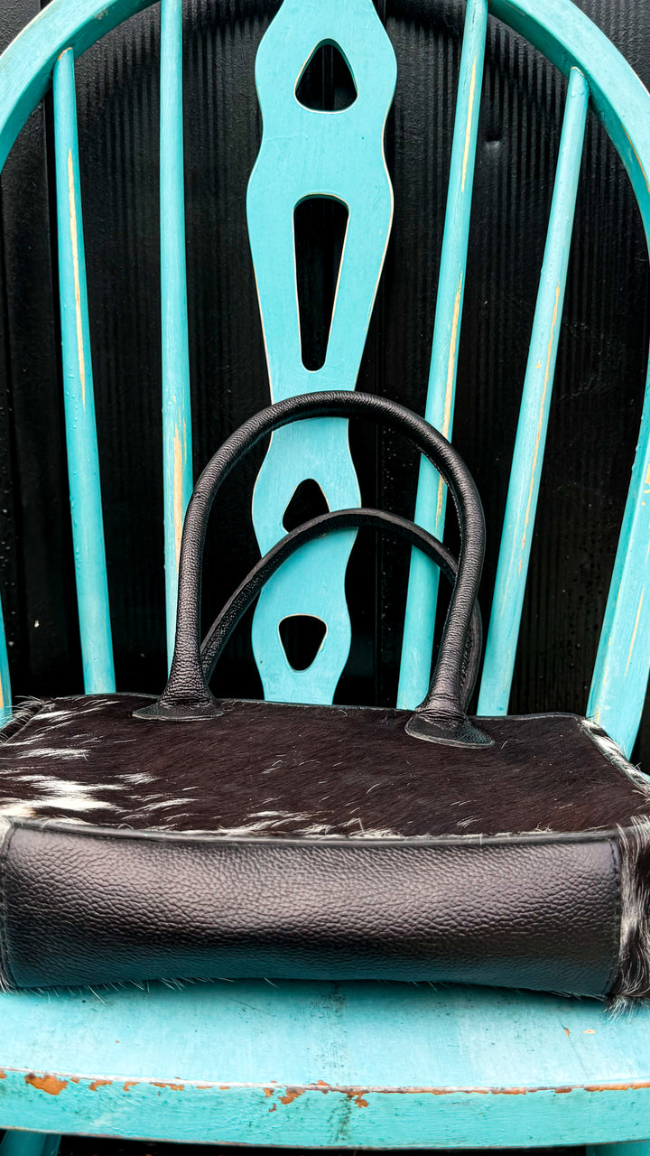 Hair-On Cowhide Mini Tote | Genuine Leather Everyday Purse | Lightweight Western Chic Handbag