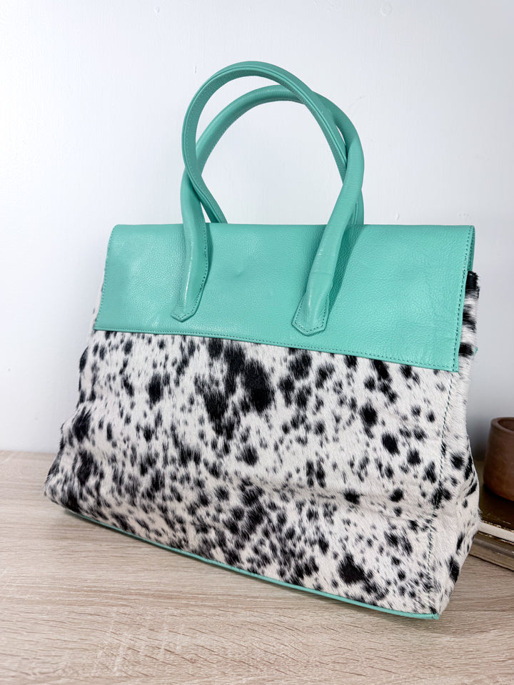 The Fancy Fur | Cowhide Leather Work & Travel Bag