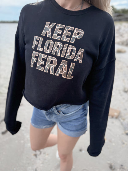 Keep Florida Feral Crop Sweatshirt