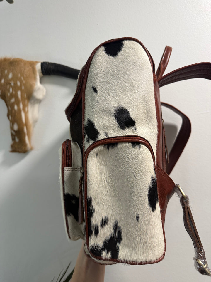 The Bubba Bag™ | Hair-On Cowhide & Genuine Leather Backpack
