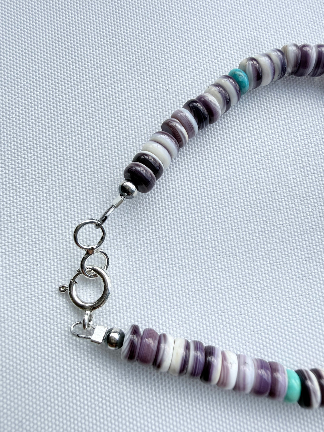 Kimberly Tom Navajo Wampum & Turquoise Stacker Bracelet