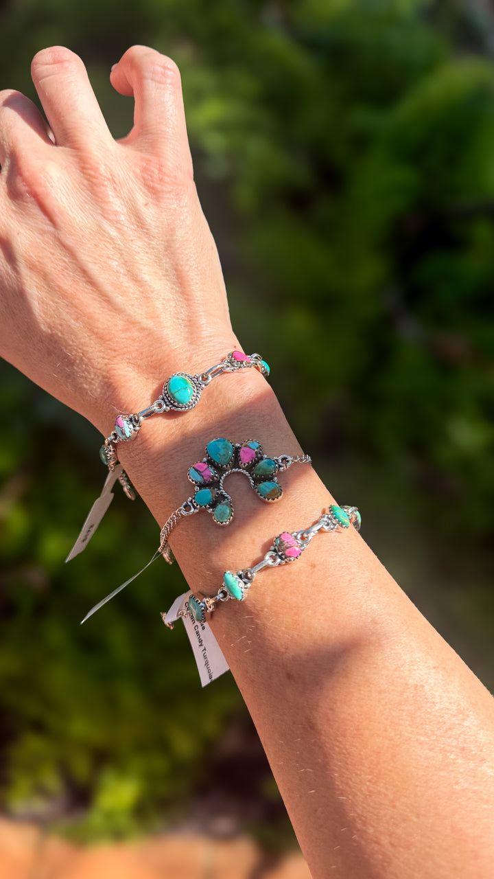 Cotton Candy Collection | Sterling Silver & Turquoise Bracelets