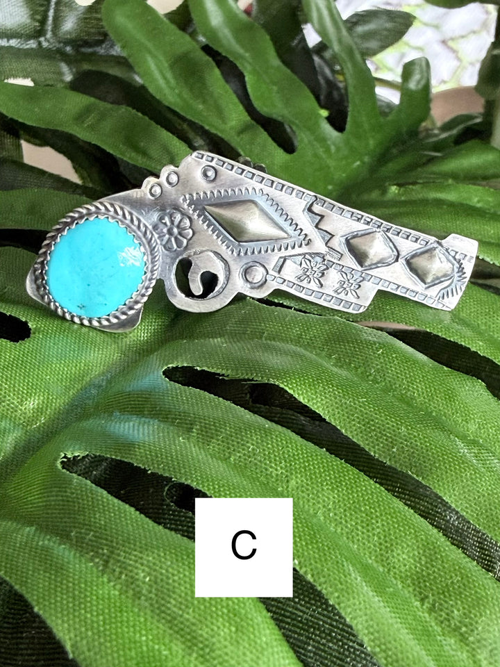 Finger Gunzz | Tim Yazzie Navajo Turquoise Sterling Silver Rings
