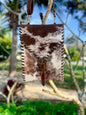 Cowhide buckle crossbody / carry bag