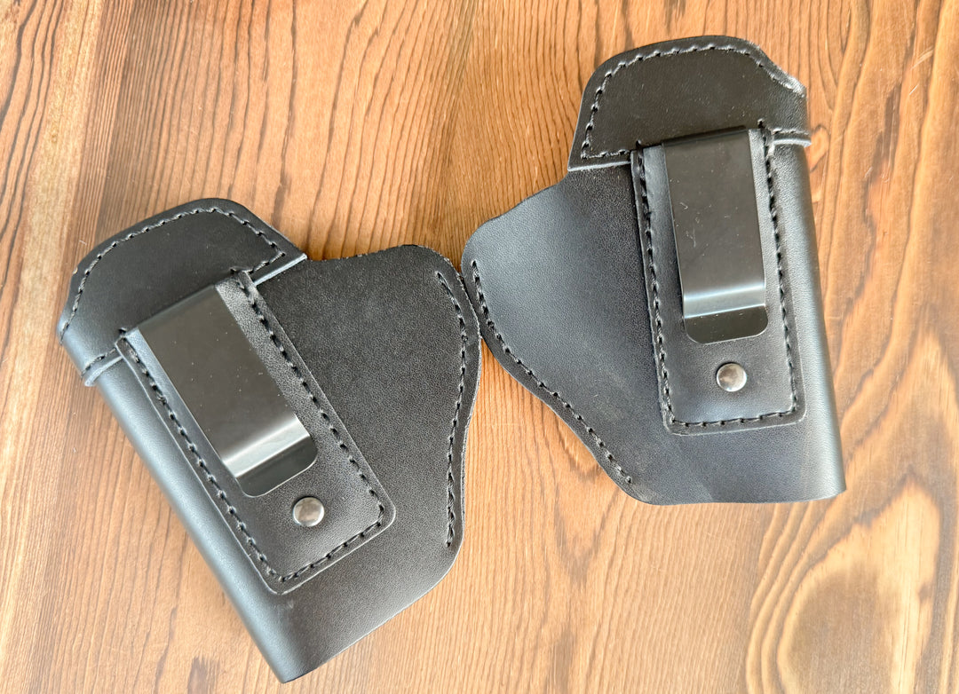 Black Betty | Sleek Black Leather IWP Holster with Belt Clip Right or Left Handed