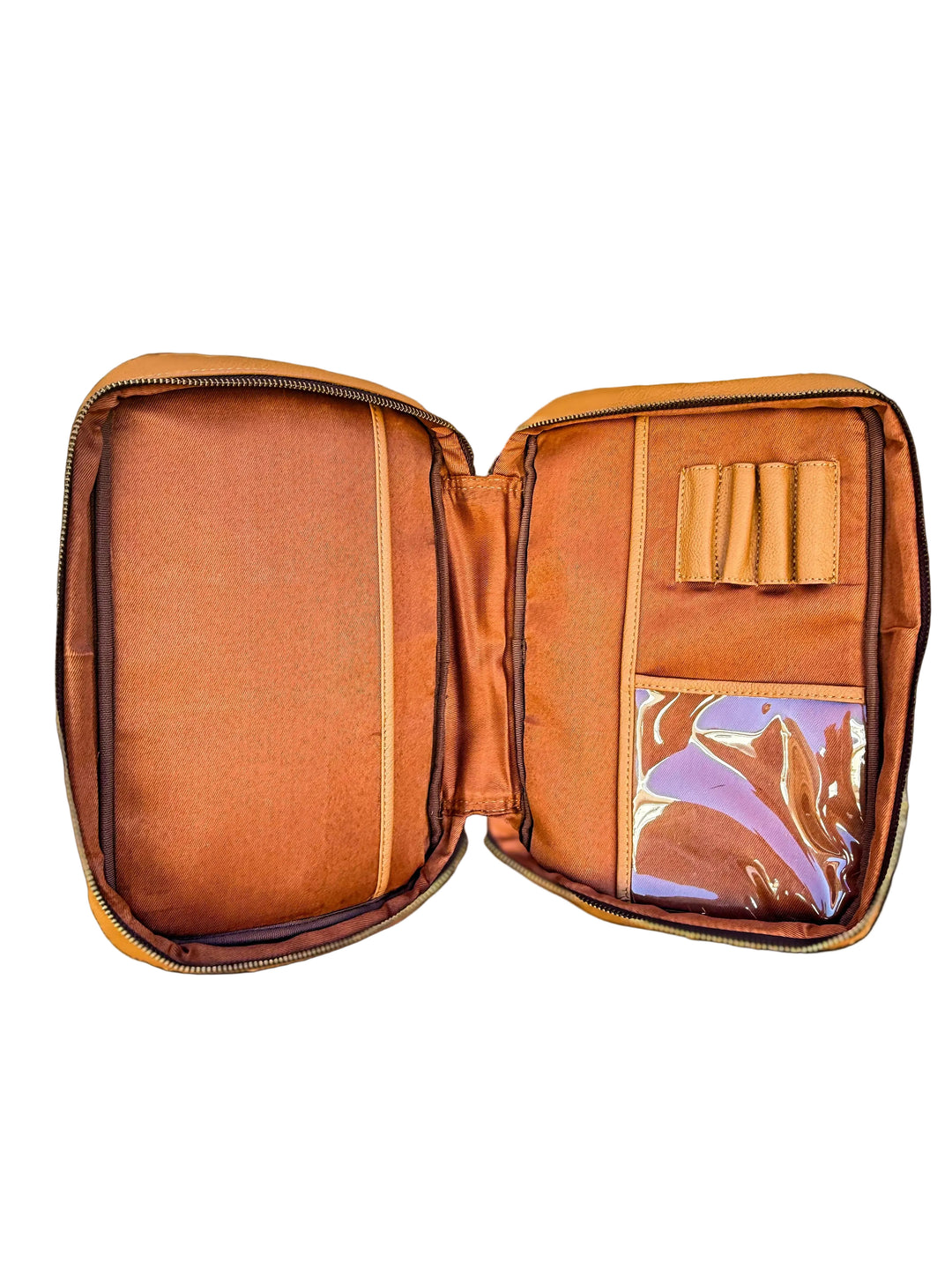 Word over World | Desert Tan Handmade Cowhide and Leather Study Bible Zipper Cases