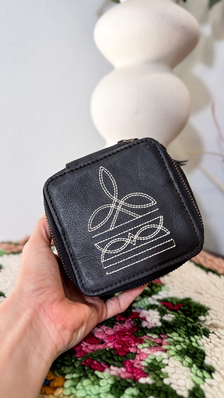 The Boot Stitch Mini | Leather Travel Jewelry Box