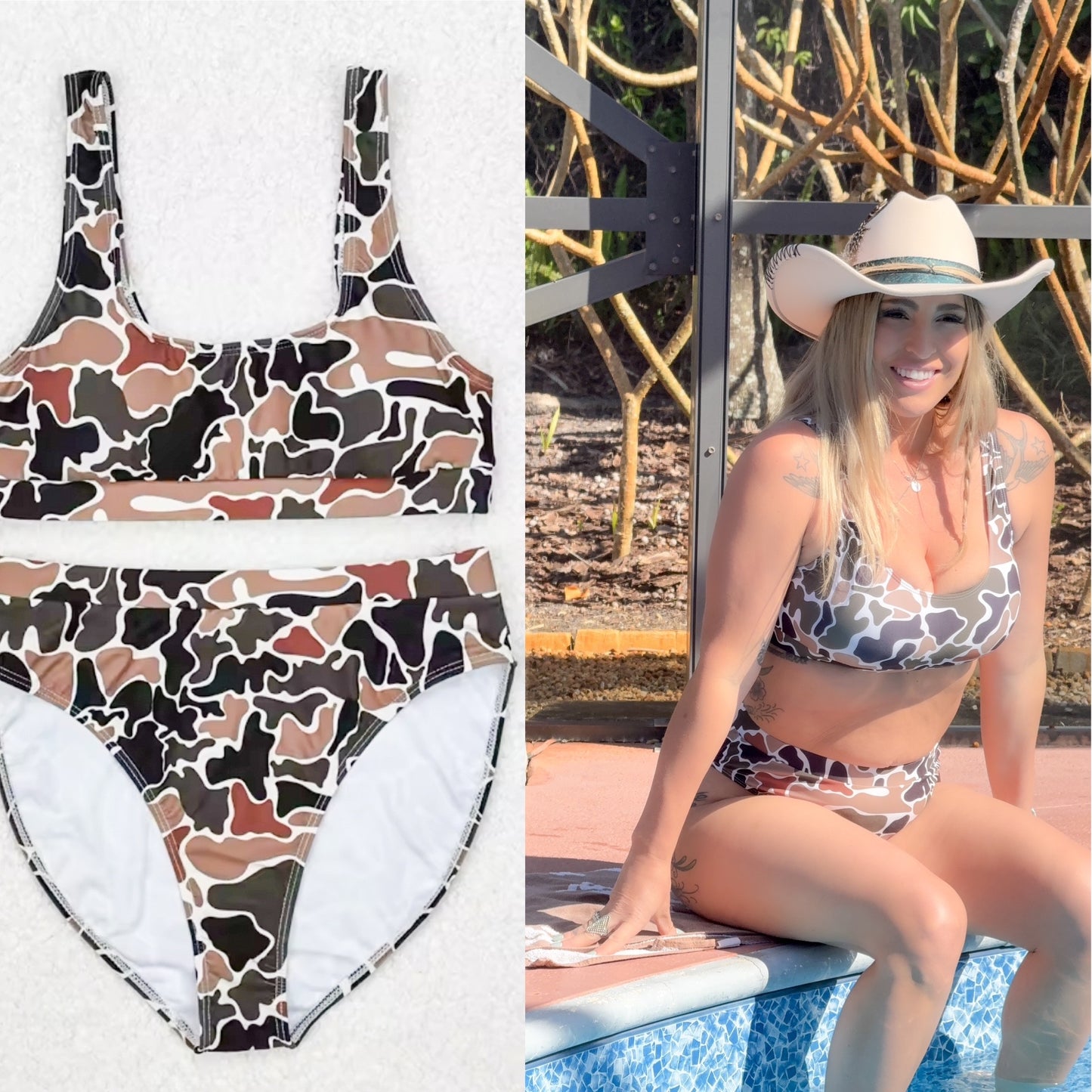 Camo 2 Piece Bikini Set