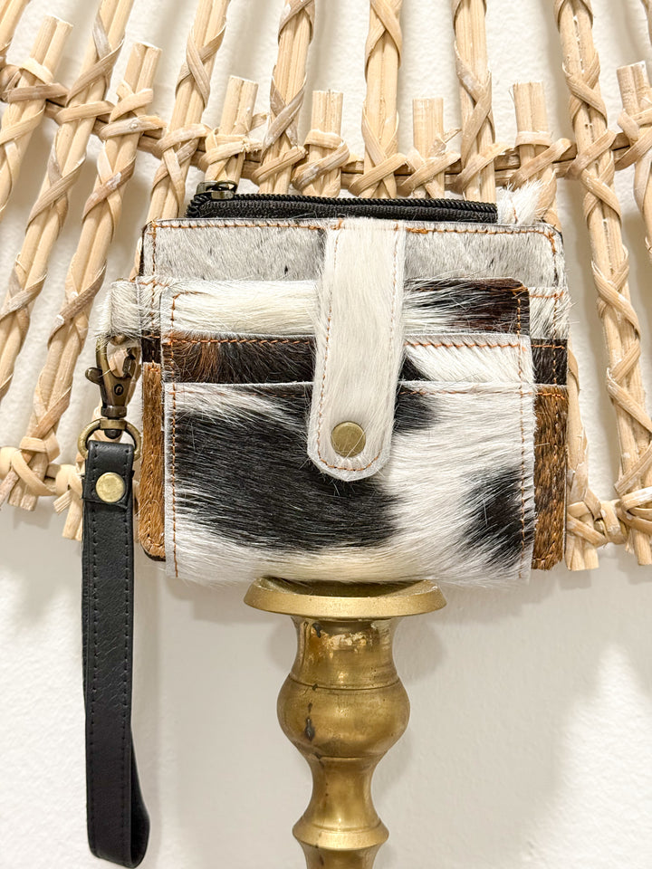 Cowhide Card Holder Wristlet